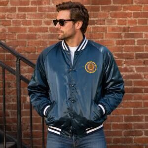 Vintage King Louie American Legion Post 24 Johnson City TN Satin Jacket XL USA
